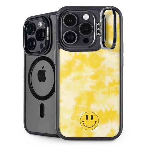 Yellow Tie Die iPhone 15 Pro Kickstand Case